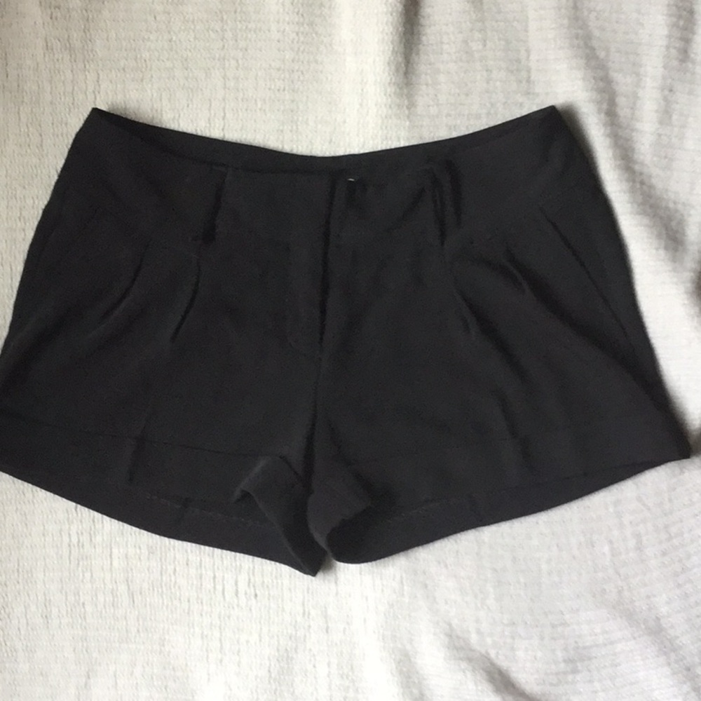 Express silky black shorts